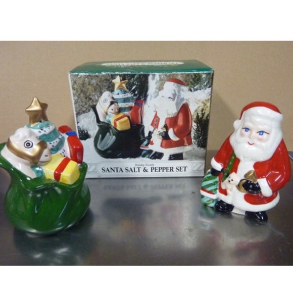 🎅🏻SALE Salt & Pepper Shakers Santa with Bag of Toys by Asia Master Christmas - Picture 6 of 12